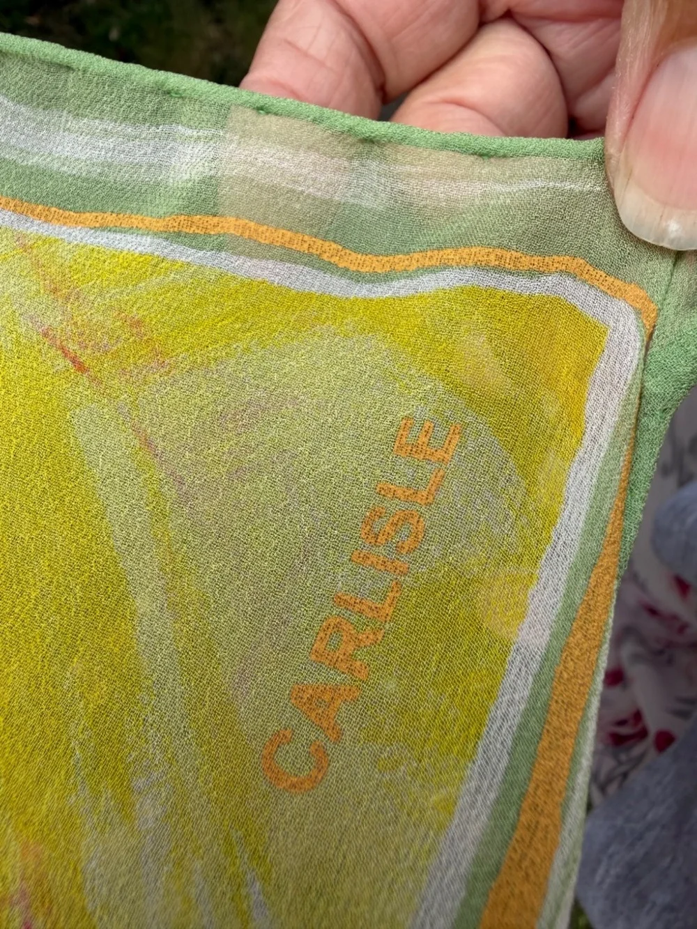 Vintage Carlisle Silk Chiffon Scarf